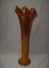 Vintage 1909 Fenton Marigold  Carnival Glass Swung Vase Fine Rib  NICE