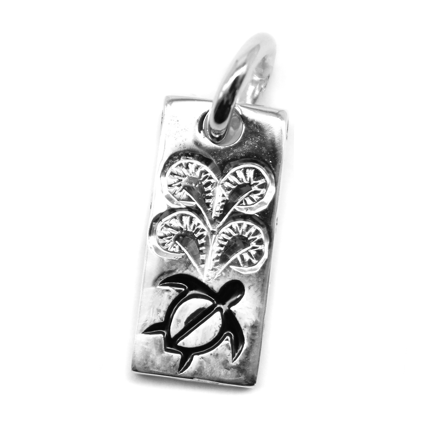 925 Sterling Silver Hawaiian Pendant Hawaii Honu Sea Turtle Engraved