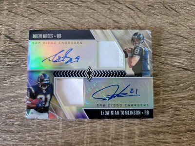 2022 Panini Phoenix Dual Patch Auto Drew Brees Ladainian Tomlinson