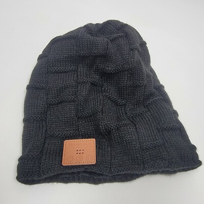 Bluetooth Wireless Music Black Hat Beanie Knit Mens/Woman display picture 3