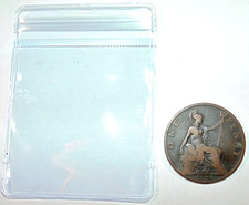 Queen Victoria 1896 One Penny Coin Veiled Head Old Original British Coin 10152.