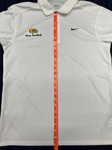 Nike Polo Iowa Hawkeyes Football Men’s Shirt White Sz Small NEW! - Picture 7 of 13