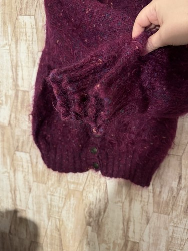 Vintage Evan Picone 2X Mohair Cardigan Sweater Womens Purple Artsy Cottagecore - Picture 5 of 7