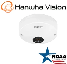 Hanwha Techwin QNF-8010 WiseNet 6M POE Fisheye Dome IPSecurityCamera 1.14mm Lens