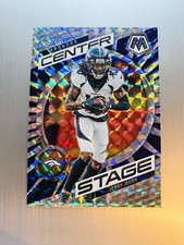 Jerry Jeudy 2023 Panini Mosaic Center Stage #CS-JJ Silver Mosaic Prizm Broncos