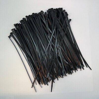 x200 - Hochwertige starke schwarze Kabelbinder - Zip Tie - 250 mm x 4,8 mm - Portofrei