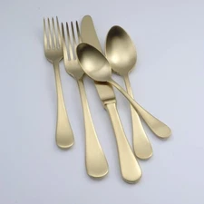 Oneida Alessandra Gold Piece Fine Flatware Set, Service for 1 - Made in Italy