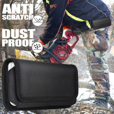 For iPhone Samsung Phone Case Leather Belt Clip Pouch Holster Carry Cover Case