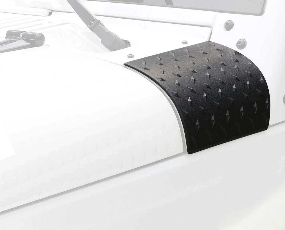 2PCS Body Side Hood Panel Cowl Armor Cover Guards For 2007-2018 Jeep Wrangler JK Foto 2 de 4