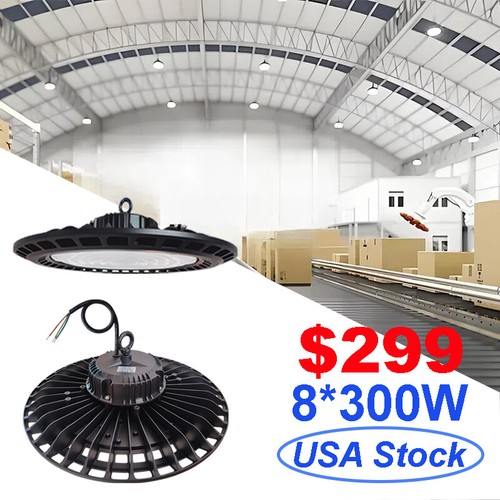 8 x 300W UFO LED High Bay Light Industrial Factory Warehouse Shop Commercial
