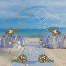 Wedding Backdrop Stand Circle and Square , Detachable 4 Tier Flower Arch Frame