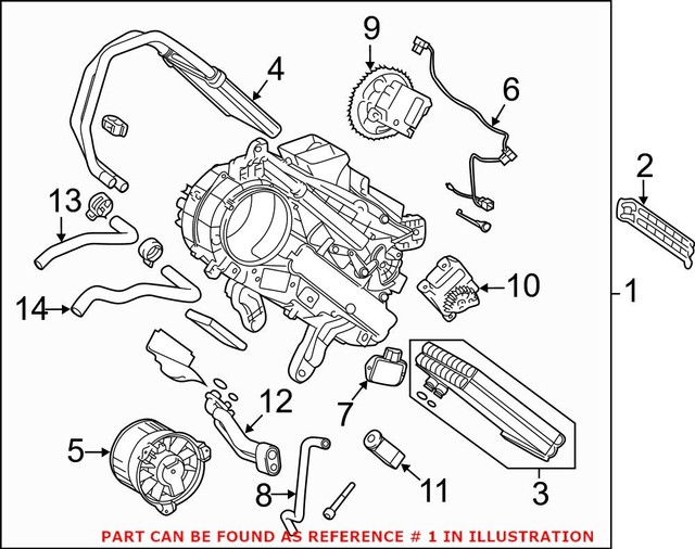 20112017 Toyota Sienna Rear AC Heater Core Unit OEM 8703008130 for