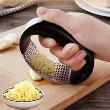 Stainless Steel Garlic Press Crusher Manual Rocking Mincer Squeezer Kitchen
