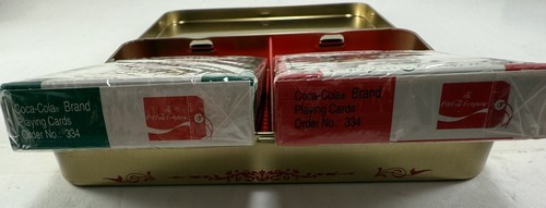 1994 Coca Cola Nostalgia Playing Cards 2 Decks Vintage Tin Retro Santa Christmas - Picture 4 of 5