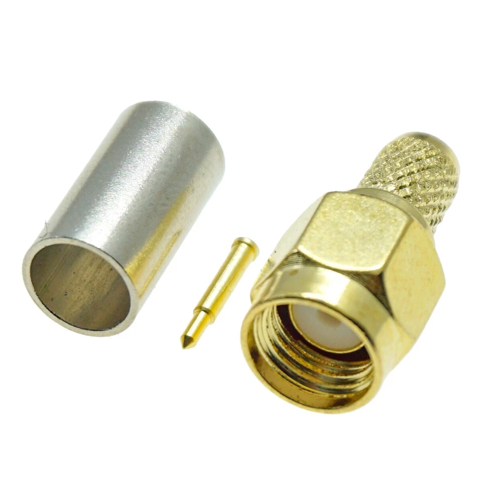 10Pcs SMA Male Female crimp For RG400 RG58 LMR142 Coaxial cable Lot RF connector - Image 3 of 4
