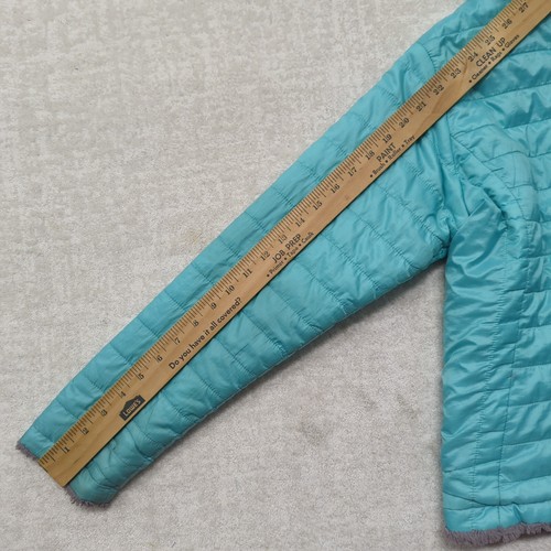 North Face Puffer Jacket Girls L 14-16 Youth Reversible Mossbud Swirl Sherpa - Picture 13 of 14