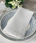 0ne 50x50cm 100% Linen Hemstitch  NAPKIN Table linen 4cm edge
