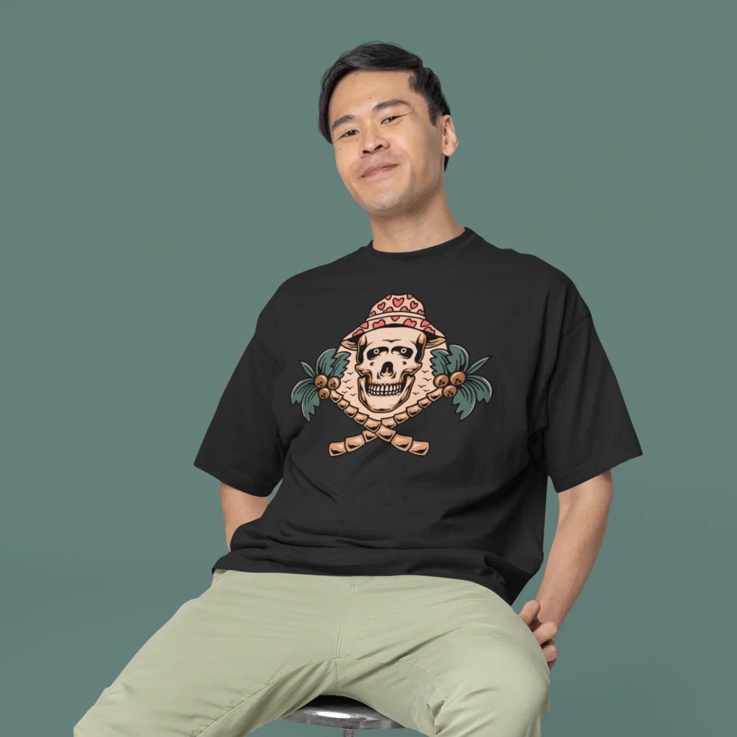 Men's Oversized round neck streetwear T-Shirt