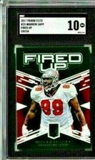 2017 Panini Elite Warren Sapp Fired Up Green SGC 10