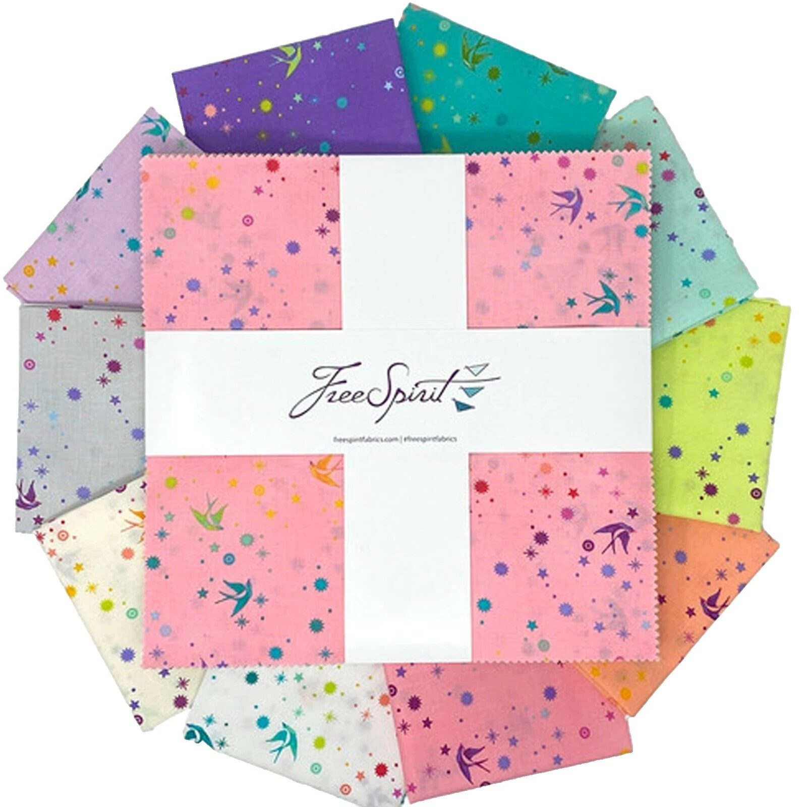 FreeSpirit Floral Craft Fabric Squares