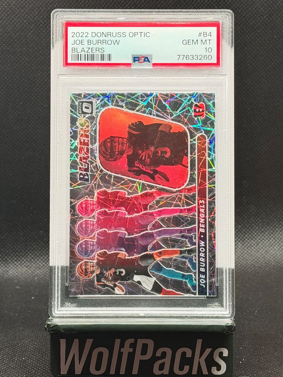 2022 Panini Donruss Optic - Blazers Joe Burrow #B-4 Velocity Prizm PSA 10