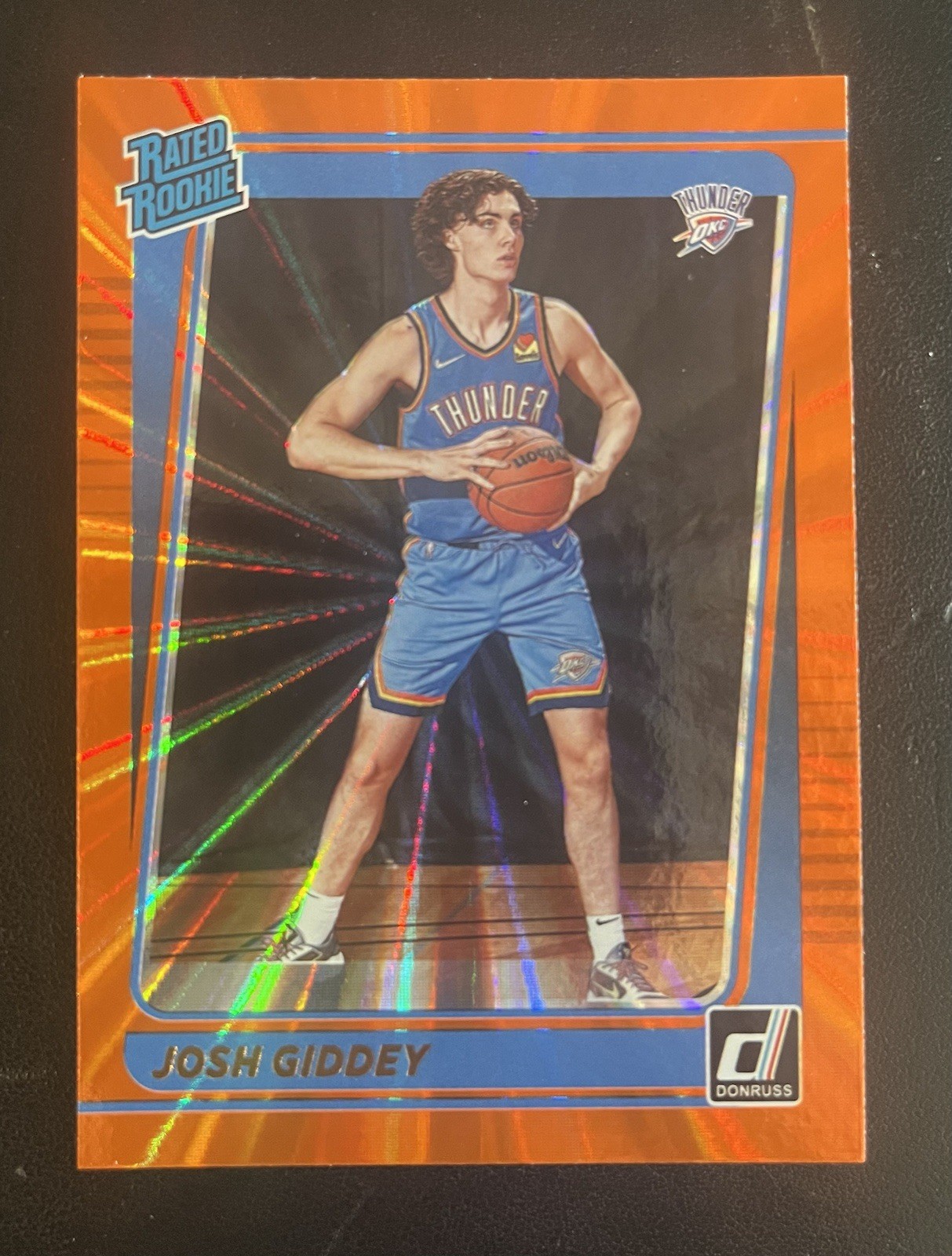 2021 Panini Donruss #202 Josh Giddey Holo Orange Laser