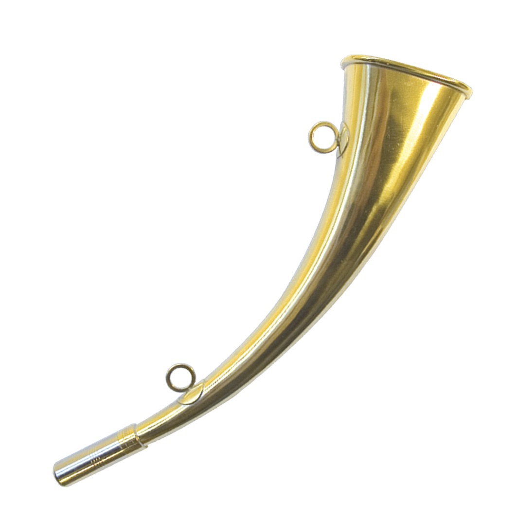 Corne de chasse 25 cm plate cintrée Elless : pibole d'appel pour grand gibier