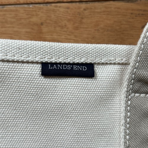 Lands End Canvas Tote, Beige, Large Multi Pockets Custom Embroidered With “NEK” - Picture 2 of 7