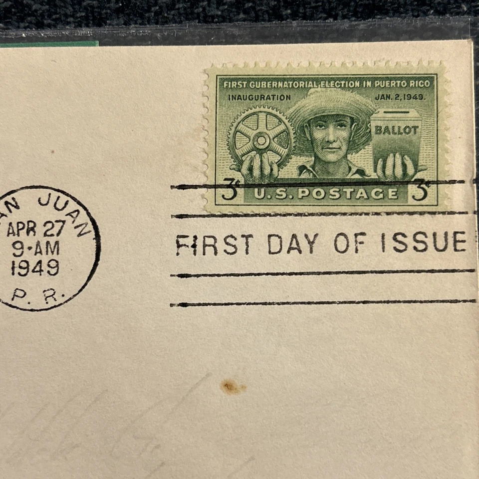 U. S.Stamp FDC- 983  - Puerto Rico Vote   -  Art Craft   - Image 4 of 4
