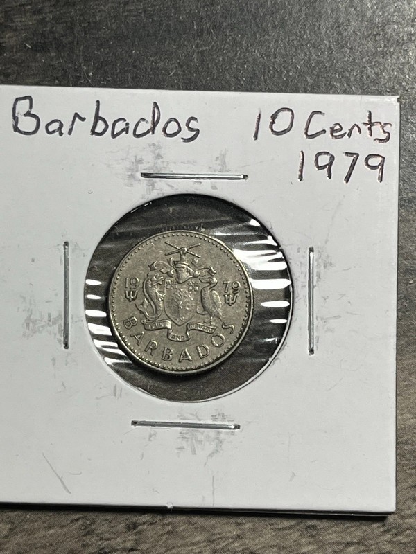 BARBADOS 🇧🇧 TEN (10) CENTS COIN 1979