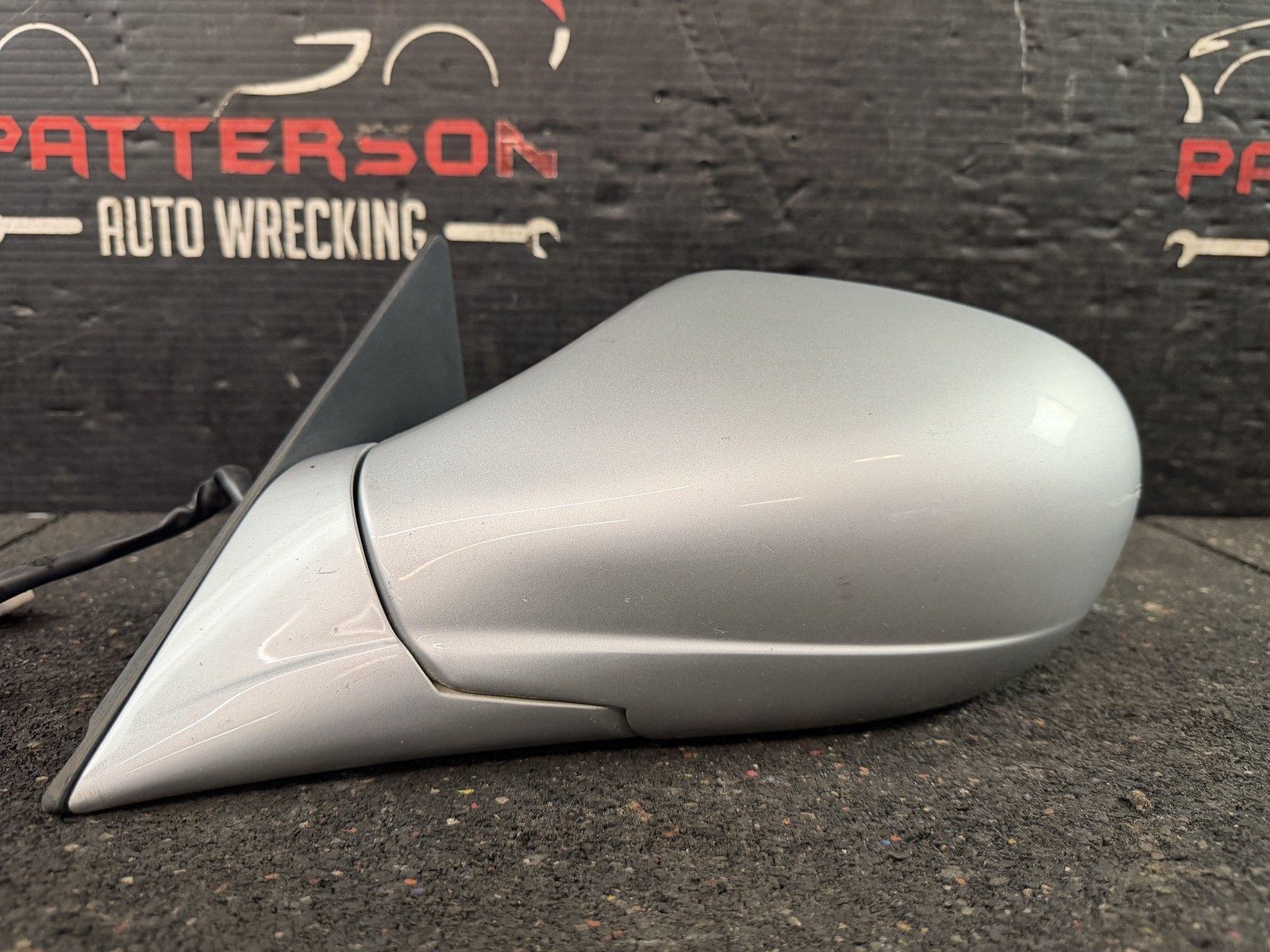 03-06 MASERATI SPYDER POWER DRIVER LH SIDE VIEW DOOR MIRROR SILVER 236649