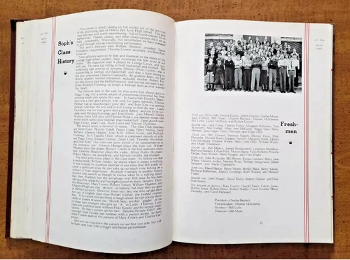1938 "THE DE REBUS" BEN AVON HIGH SCHOOL YEARBOOK, BEN AVON, PA - Picture 9 of 11