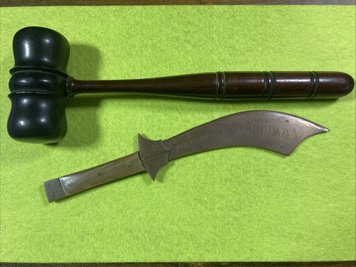 ** COOL DEAL** POSSIBLY 1940's-1950's Wooden Judges Gavel and ?? letter opener