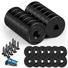 12 Pack Strong Neodymium Magnets for Cabinets with Holes Iron Sheet