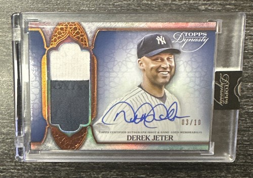 DEREK JETER - 2025 Topps Dynasty Game Used Patch On Card AUTO BRONZE 3/10 SP