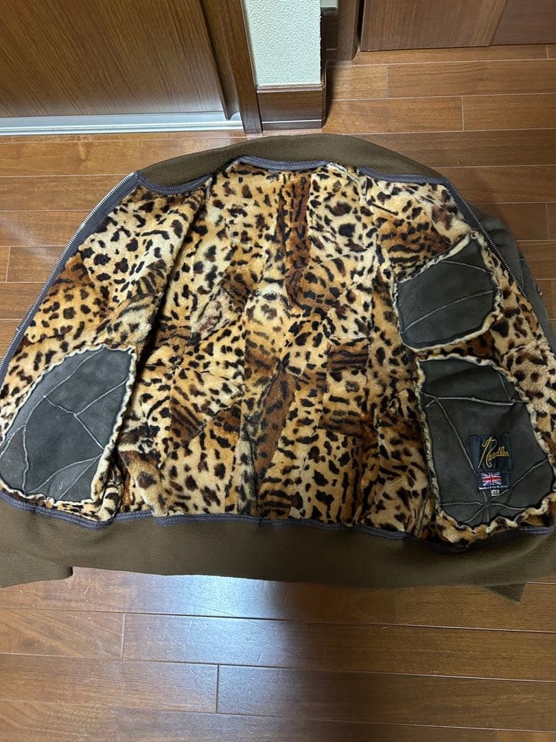 Needles Brown Patchwork Shearling Jacket Size M - image 3