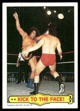 1985 Topps WWF Pro Wrestling Stars #45 Kick To The Face!
