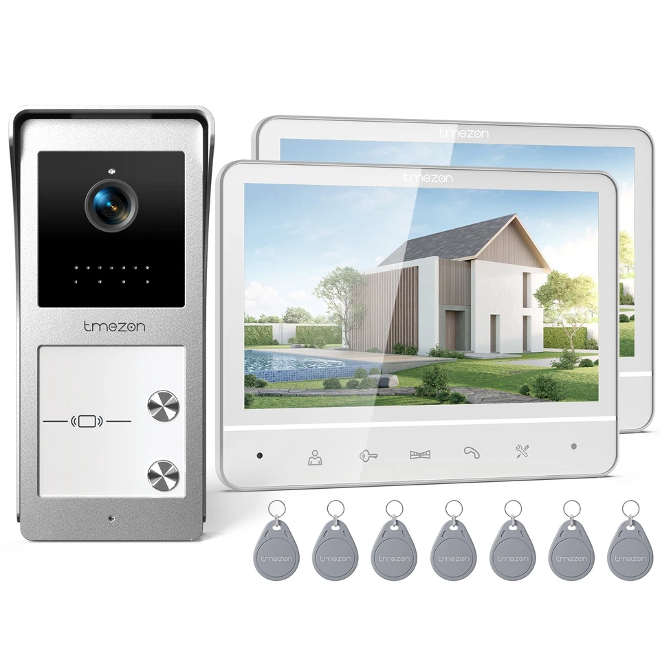 1-4 Familienhaus Video Türsprechanlage  Video Türklingel Sprechanlage 7'' LCD TF - Bild 3 von 4