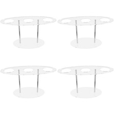 4pcs Acryl 3-Loch-Eiscreme-St&auml;nder Sushi-Handrollst&auml;nder f&uuml;r Restaurant