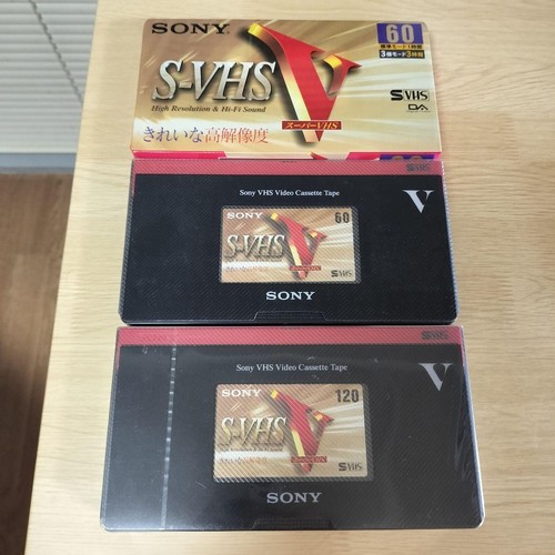 Sony S-Vhs Tape 60 Minutes 2 Pieces 120 1 Piece 3 Sets