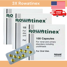 3X Rowatinex 100 Capsules For Renal  Urinary Disorders Free Shipping USA