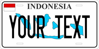 Indonesia Map License Plate Personalized Custom Auto Bike Motorcycle Tag