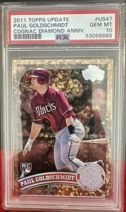 2011 TOPPS Update Paul Goldschmidt ROOKIE COGNAC DIAMOND ANNIVERSARY PSA 10!!!