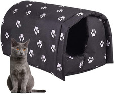 Cat House for Outdoor Cats in Winter, Feral Cat Shelter, Cat House Thickened Wea