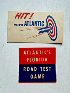 1940's 2 Paper Booklet Road Games by Atlantic Gas Stations