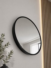 Modern Round Framed Wall Mirror 40/50/60cm Circle Bathroom Bedroom Vanity Makeup