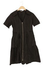 TUZZI Damen Blusenkleid Gr. 42/L Schwarz Klassisch Elegant Reißverschluss