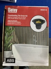Oatey ABS Freestanding Tub Drain Kit in Black 46001A Simple Connection To Drain