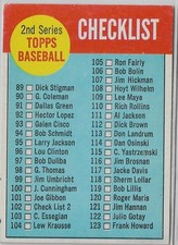 1963 Topps #102 2nd Series Checklist: 89-176 -EX