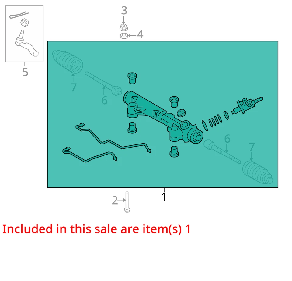 Toyota Tundra 2014 cremallera de dirección y piñón fabricante de equipos originales 92 k millas - LKQ354548727 Foto 4 de 4